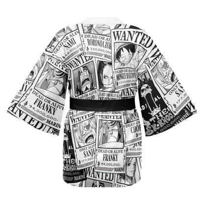 One Piece Straw Hat Pirates Cosplay Kimono – Premium Black & Gold Performance Haori Dress