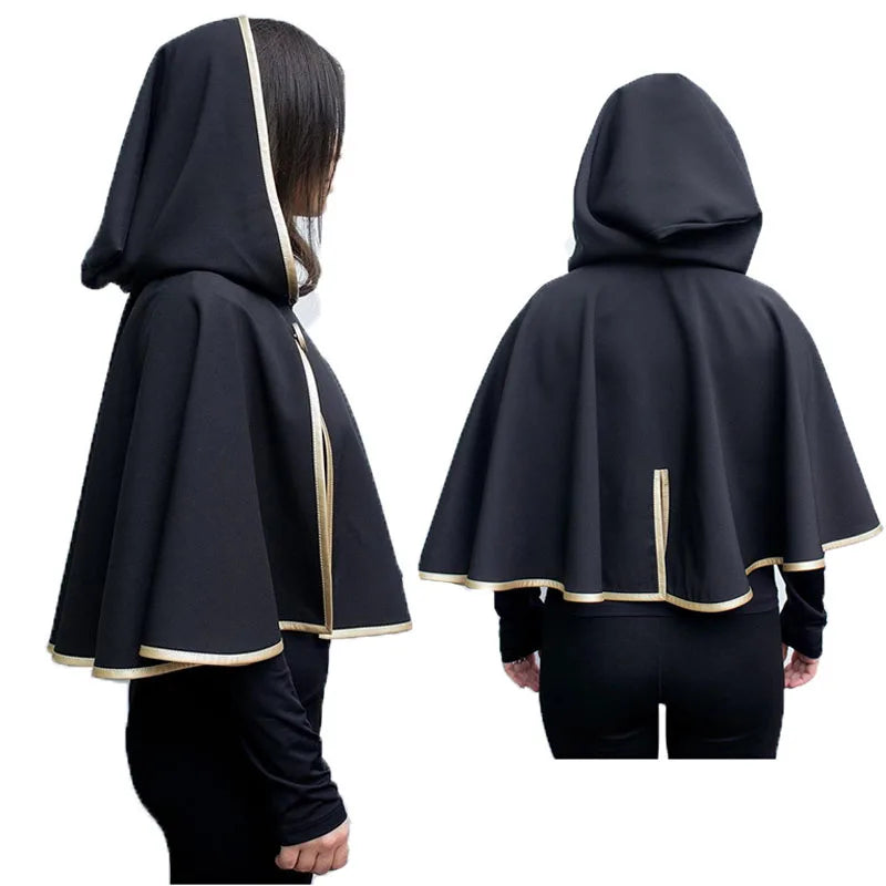 Black Clover Asta Cosplay Cloak – Black Bulls Logo Hooded Cape & Costume Robe
