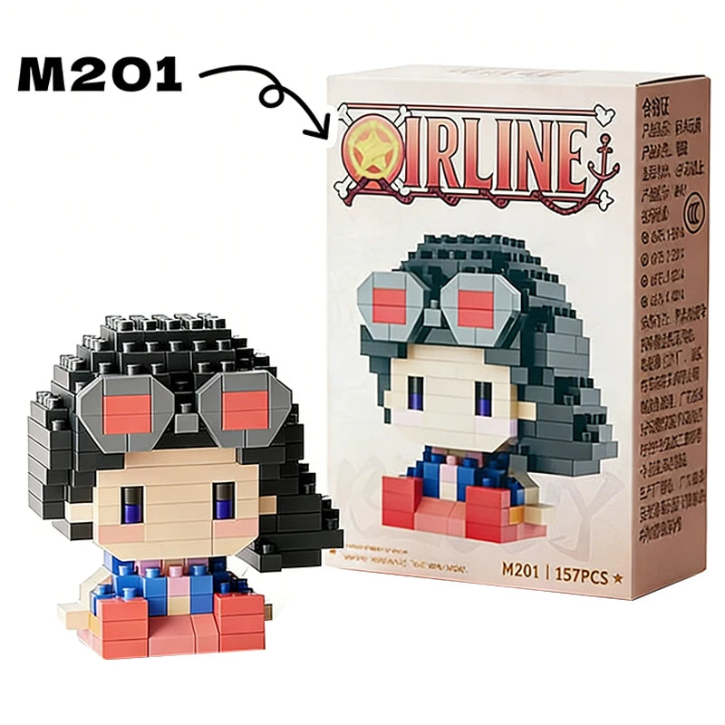 One Piece Sun God Nika Luffy Micro Building Block – 3D Anime Mini Bricks Figure