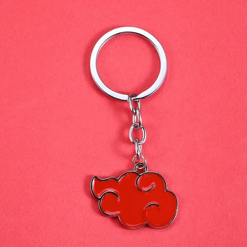 Naruto Akatsuki Red Cloud Necklace – Anime Konoha Pendant & Cosplay Jewelry Collection