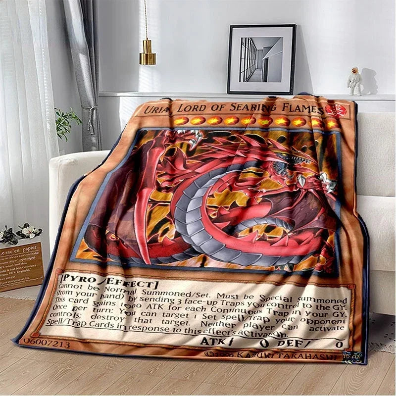 Yu-Gi-Oh! TCG Card Art Throw Blanket – Ultra-Soft Anime Fleece Bedspread