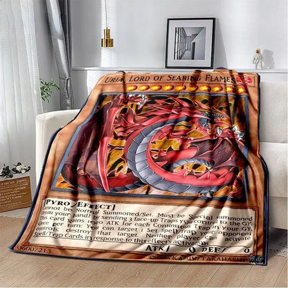 Yu-Gi-Oh! TCG Card Art Throw Blanket – Ultra-Soft Anime Fleece Bedspread