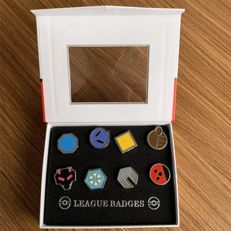 Pokemon Gym Badge Metal Pin Collection Set – Kanto Johto Hoenn Sinnoh Pins