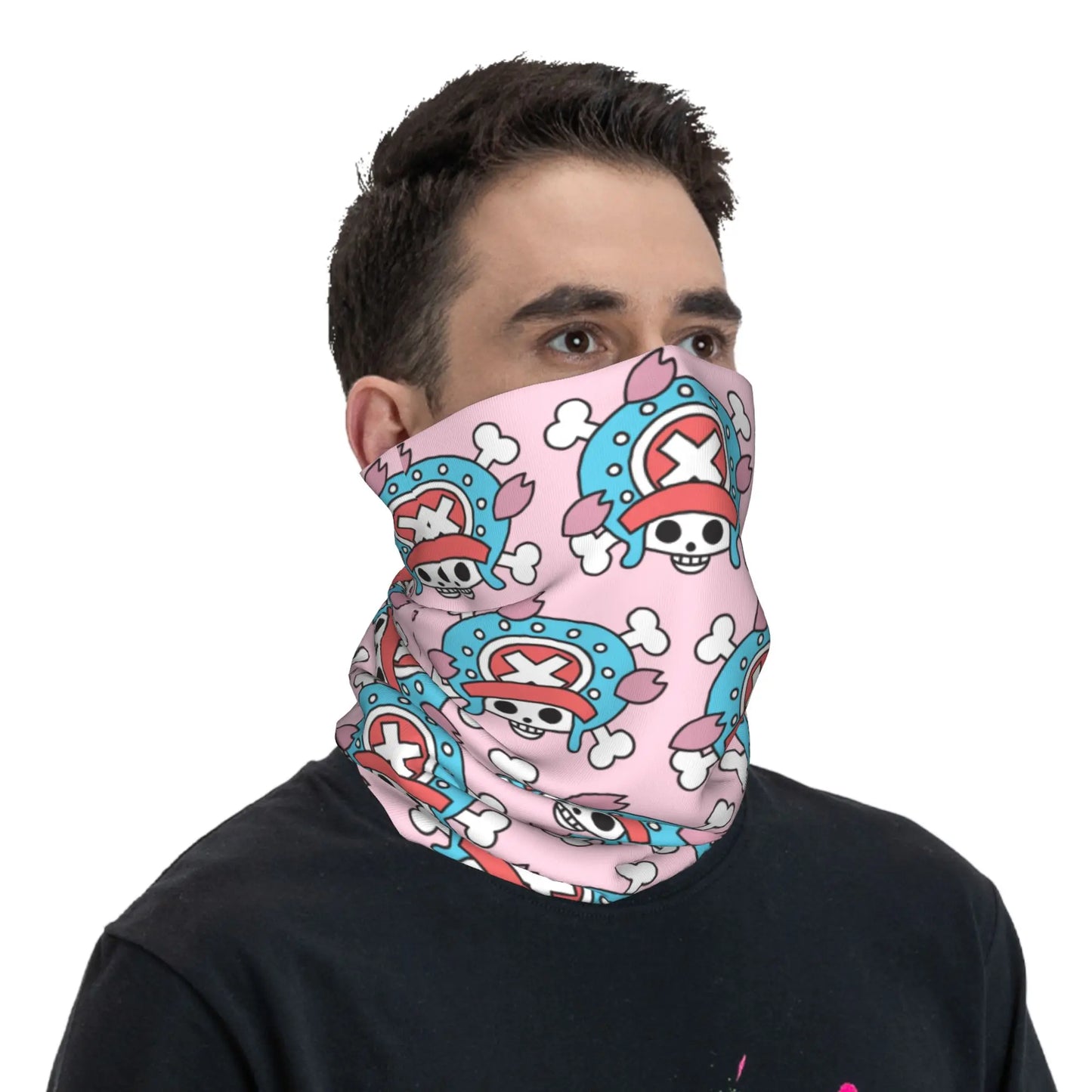 One Piece Tony Tony Chopper Bandana Neck Gaiter – Multi-Use Balaclava Face Mask