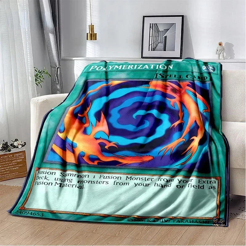 Yu-Gi-Oh! TCG Card Art Throw Blanket – Ultra-Soft Anime Fleece Bedspread