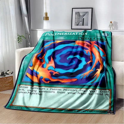 Yu-Gi-Oh! TCG Card Art Throw Blanket – Ultra-Soft Anime Fleece Bedspread