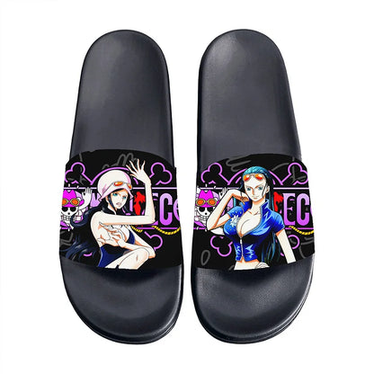 One Piece Anime Non-Slip Slide Sandals – EVA Indoor & Outdoor Slides