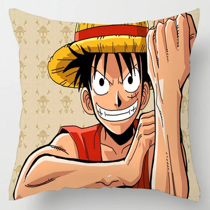 One Piece Anime Plush Square Throw Pillow Cover – 18"x18" (45x45 cm)