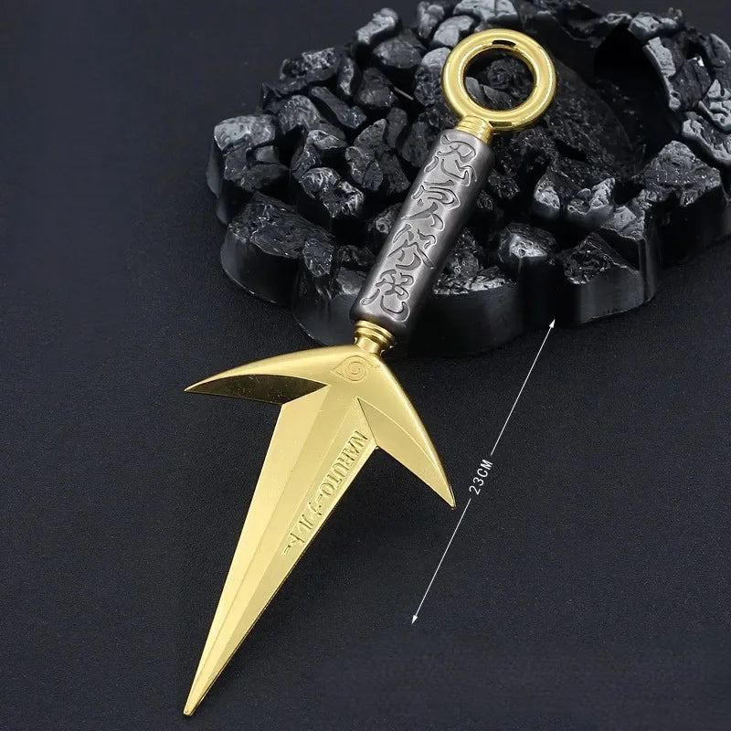 Naruto Minato Flying Thunder God Kunai – Rotatable Metal Ninja Weapon Replica