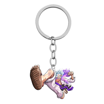 One Piece Wanted Poster Metal Keychain – Alloy Anime Keyring