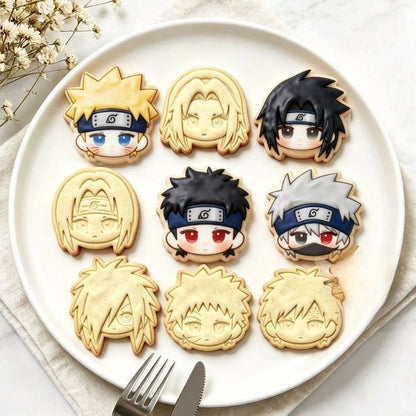 Naruto Anime Character Cookie Cutters & Biscuit Molds – DIY Baking Stamp Set