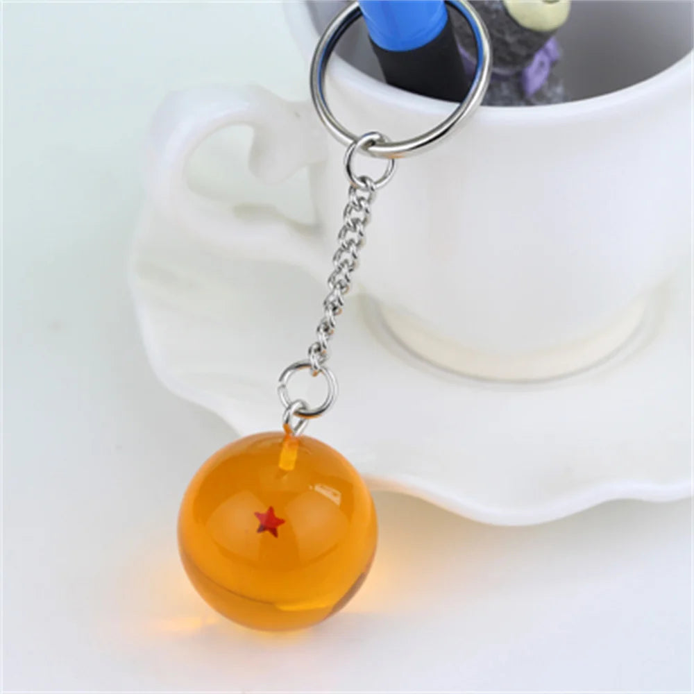 Dragon Ball Z 1-7 Star Resin Keychain & Pendant Set – Premium 3D Anime Dragon Ball Keyring Collectibles