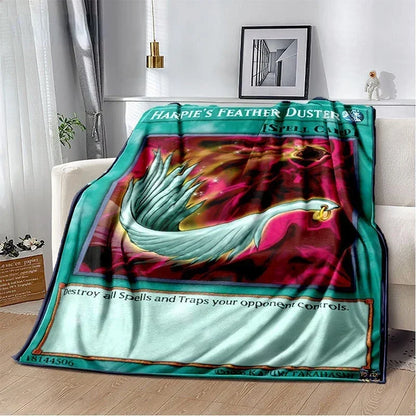 Yu-Gi-Oh! TCG Card Art Throw Blanket – Ultra-Soft Anime Fleece Bedspread