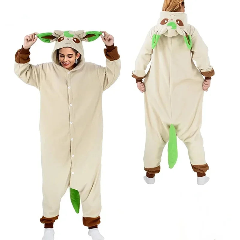 Pokemon Adult Cosplay Kigurumi Onesie – Anime Fleece Pajamas Jumpsuit