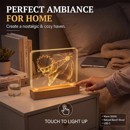 Naruto Uzumaki 3D Multilayer Acrylic LED Lamp – Dynamic Motion Effect Night Light