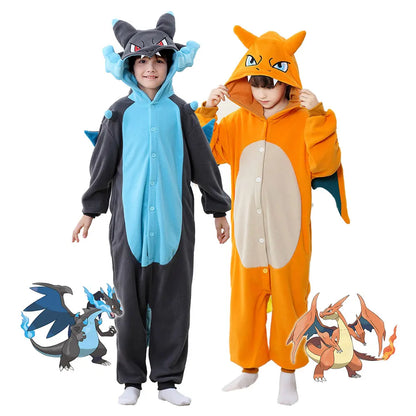 Pokemon Charizard Anime Kigurumi Onesie – Kids Cosplay Jumpsuit Pajamas