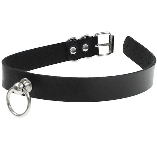 Chainsaw Man Reze Cosplay Choker – PU Leather Pull Ring Pendant Necklace