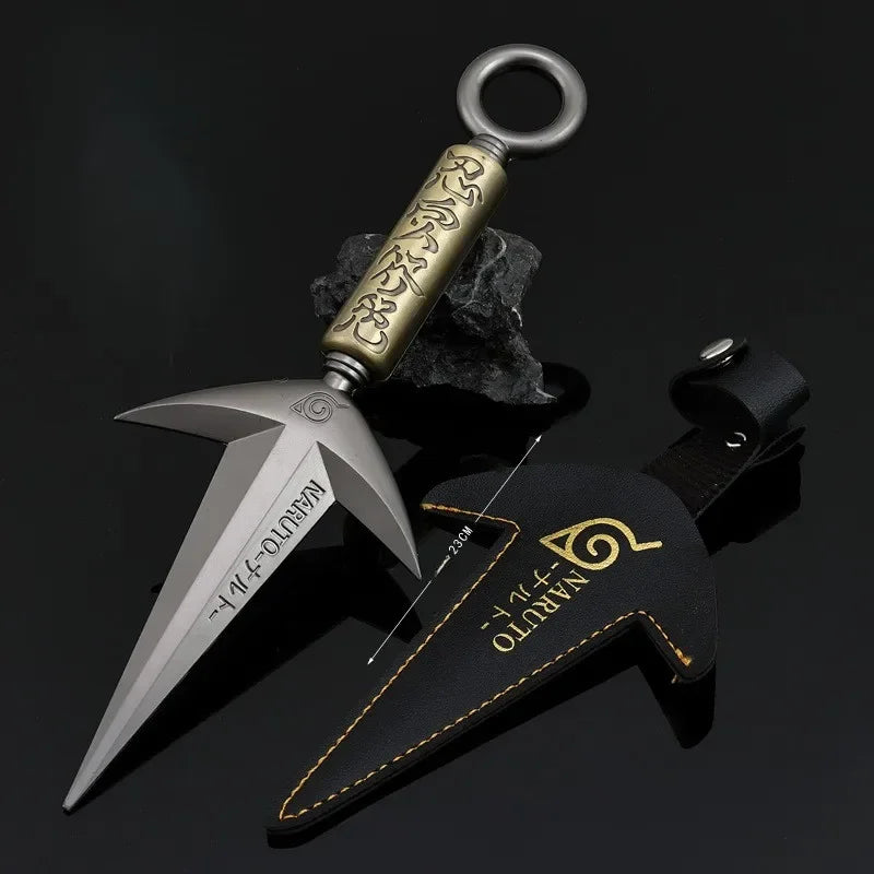 Naruto Minato Flying Thunder God Kunai – Rotatable Metal Ninja Weapon Replica