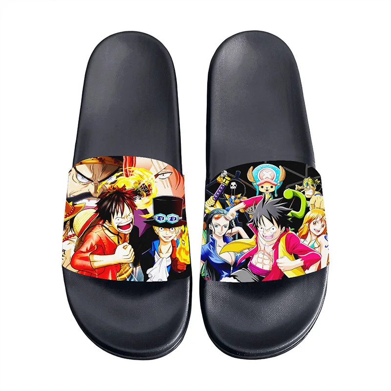 One Piece Anime Non-Slip Slide Sandals – EVA Indoor & Outdoor Slides