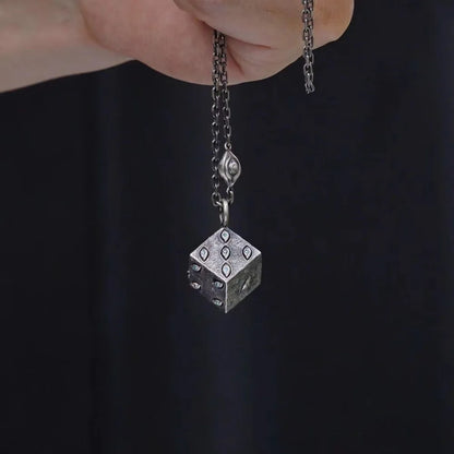 Jujutsu Kaisen Gojo Prison Realm Pendant Necklace – Metallic Dice Cosplay Jewelry