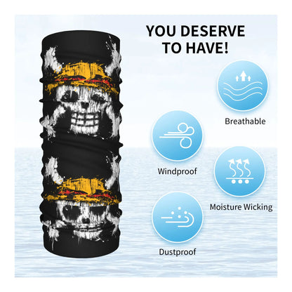One Piece Anime Bandana Neck Gaiter – Seamless Balaclava Face Mask Scarf