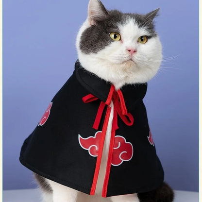 Naruto Shinobi Pet Cosplay Cloak – Akatsuki & Hokage Costume for Cats & Dogs