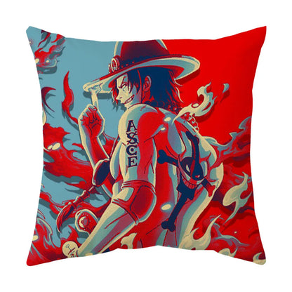 One Piece Anime Plush Square Throw Pillow Cover – 18"x18" (45x45 cm)