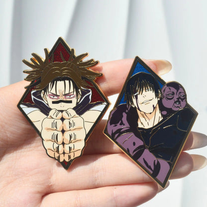 Jujutsu Kaisen Enamel Pin Badge Set – Gojo, Sukuna, Toji & Megumi Brooches