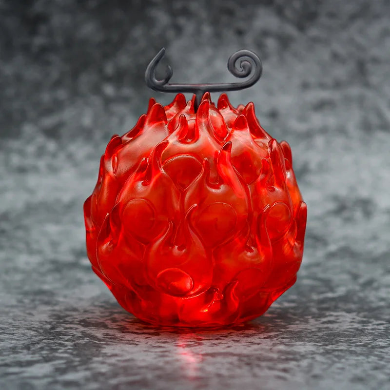 One Piece Devil Fruit Figure - Anime Rubber & Dark Burning Fruit Model
