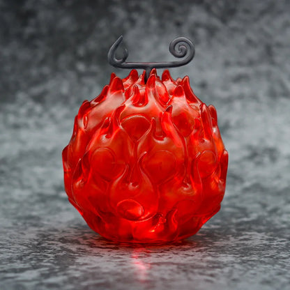 One Piece Devil Fruit Figure - Anime Rubber & Dark Burning Fruit Model