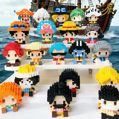 One Piece Sun God Nika Luffy Micro Building Block – 3D Anime Mini Bricks Figure