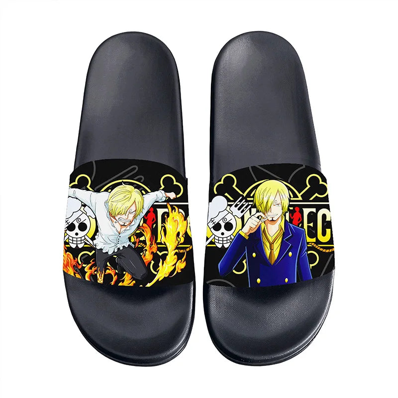 One Piece Anime Non-Slip Slide Sandals – EVA Indoor & Outdoor Slides