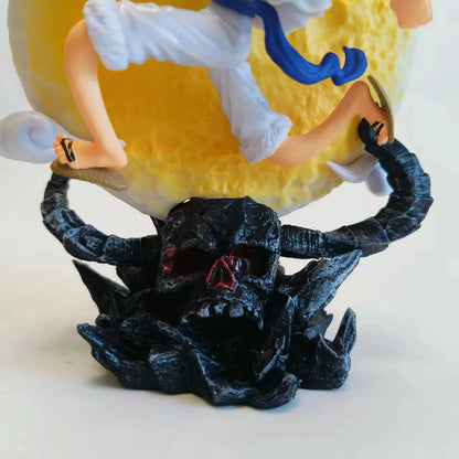One Piece Gear 5 Luffy "Moon Fairy" Action Figure – 14cm Sun God Nika PVC Statue with LED Moon Light