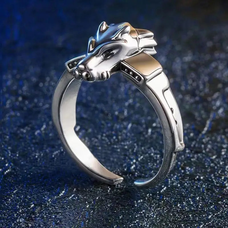 Digimon Adventure Cosplay Ring – Adjustable Garurumon & WarGreymon Jewelry