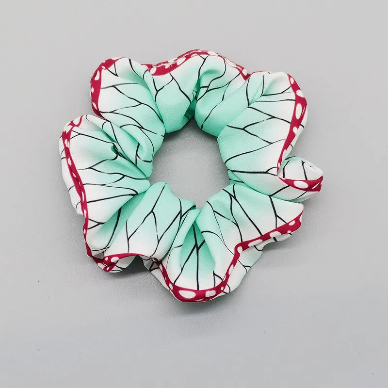 Demon Slayer Hair Scrunchie - Anime Satin Elastic Hair Tie