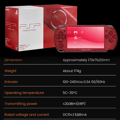Sony PSP 3000 Handheld Console (PSP-3006) – Retro PlayStation Portable (Refurbished) + Free Games