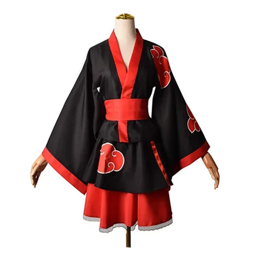 Akatsuki Cosplay Kimono Dress – Anime Festival Uniform Skirt Suit