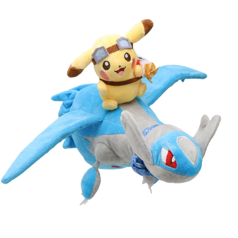 Pokémon Pikachu Riding Lapras & Latios Plush – Kawaii Anime Stuffed Toy Collection