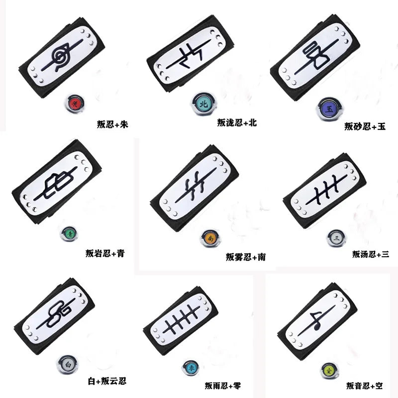Naruto Akatsuki Cosplay Prop Set – Ninja Ring, Headband, Kunai & Accessory Bundle