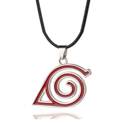 Naruto Akatsuki Red Cloud Necklace – Anime Konoha Pendant & Cosplay Jewelry Collection