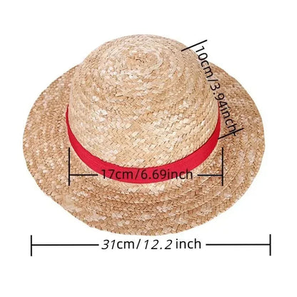 One Piece Luffy Classic Straw Hat – Anime Cosplay Sun Cap & Costume Accessory