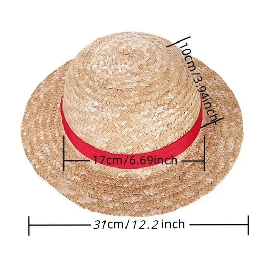 One Piece Luffy Classic Straw Hat – Anime Cosplay Sun Cap & Costume Accessory