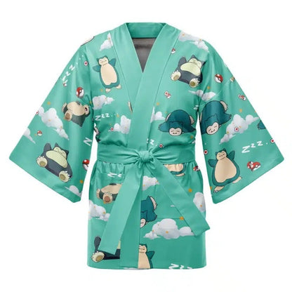 Pokémon Kanto & Johto Cosplay Kimono – Premium Character Graphic Haori Cardigans