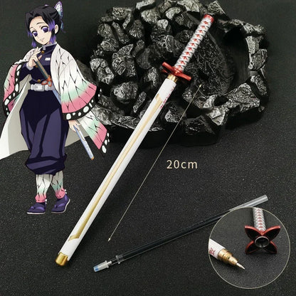 Demon Slayer Nichirin Katana Mini Gel Pen – 20cm Alloy Metal Sword Replica