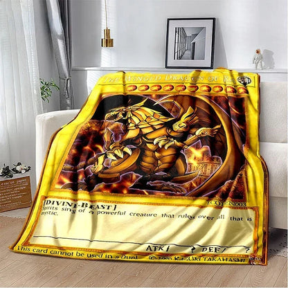 Yu-Gi-Oh! TCG Card Art Throw Blanket – Ultra-Soft Anime Fleece Bedspread