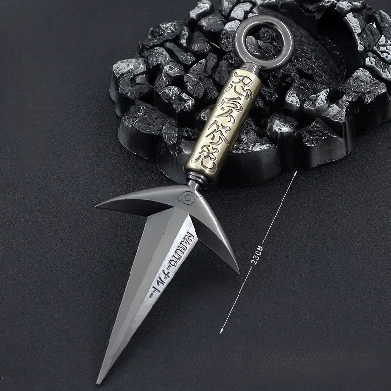 Naruto Minato Flying Thunder God Kunai – Rotatable Metal Ninja Weapon Replica