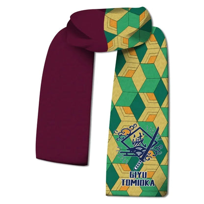 Demon Slayer Winter Cotton Scarf – Kimetsu no Yaiba Anime Warm Neck Scarf & Cosplay Gift