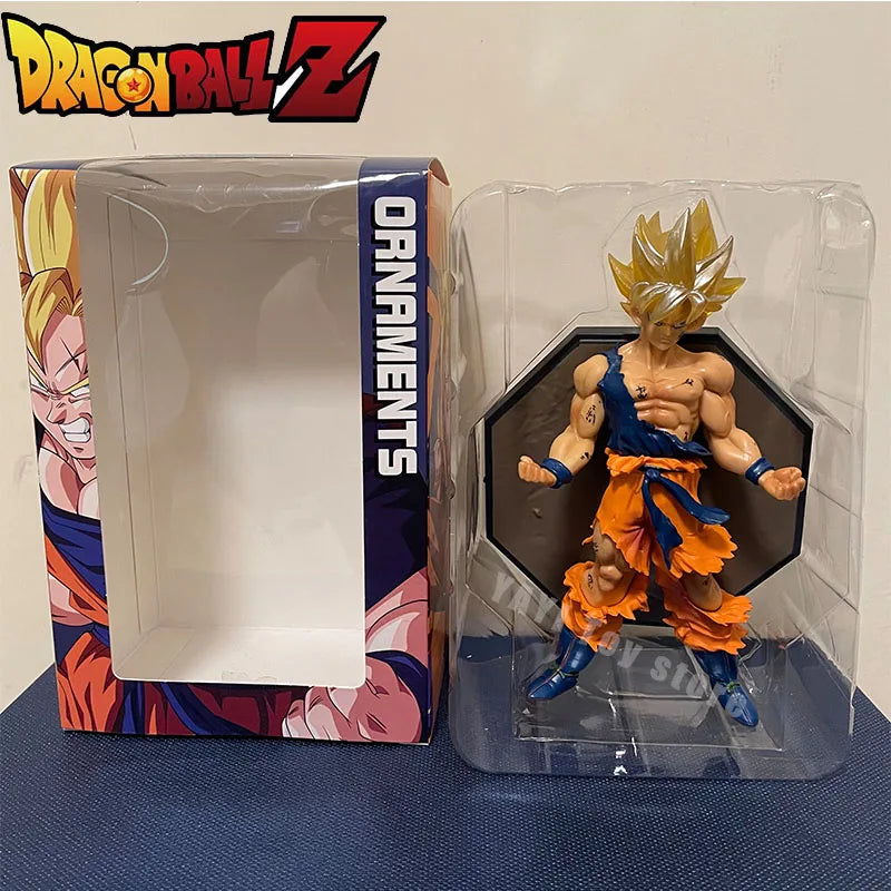 Super Saiyan Goku figurine in packaging with Dragon Ball Z branding