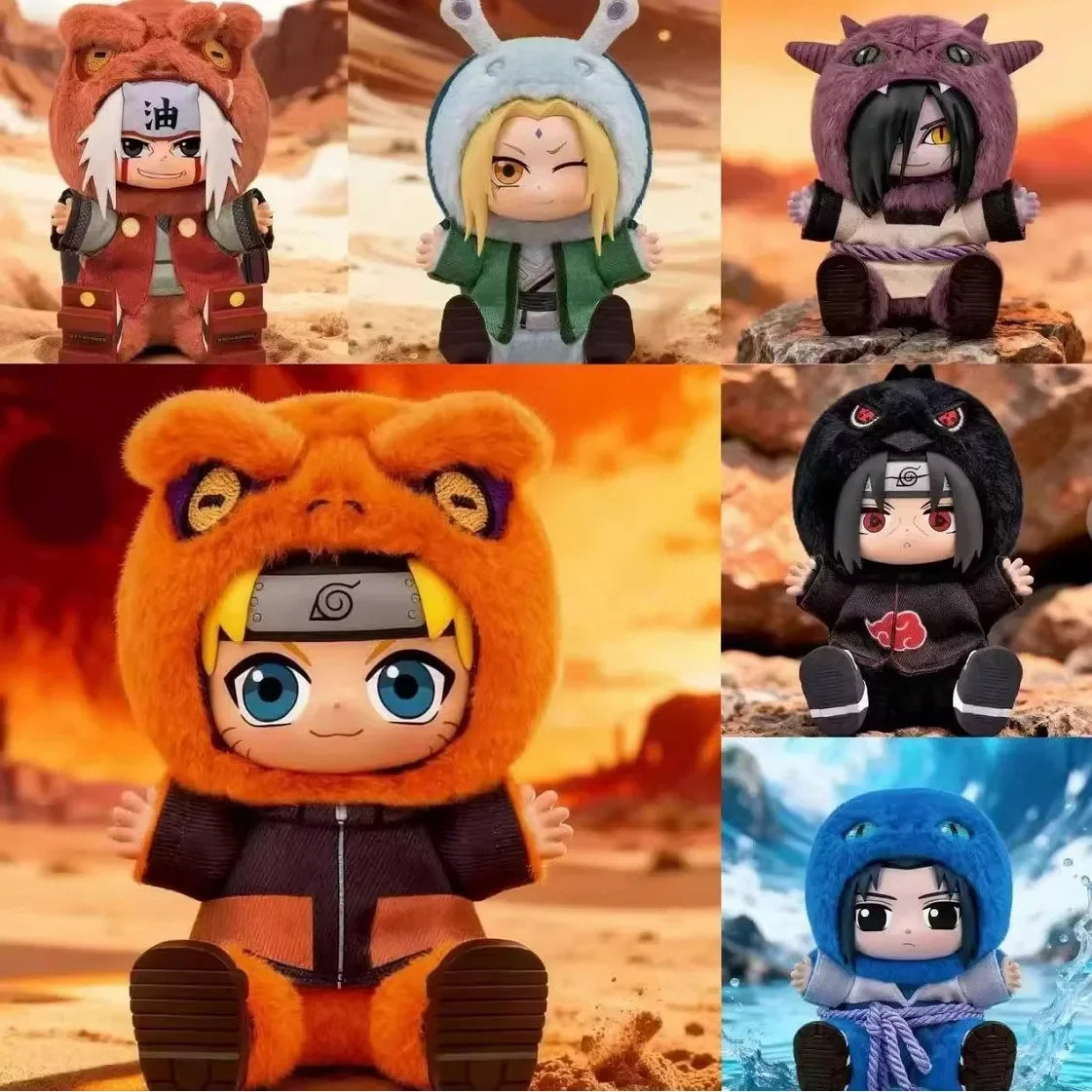 Naruto Sit-In Party Cute Plush Figure – Authentic TOPTOY Anime Plush Toy