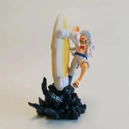 One Piece Gear 5 Luffy "Moon Fairy" Action Figure – 14cm Sun God Nika PVC Statue with LED Moon Light